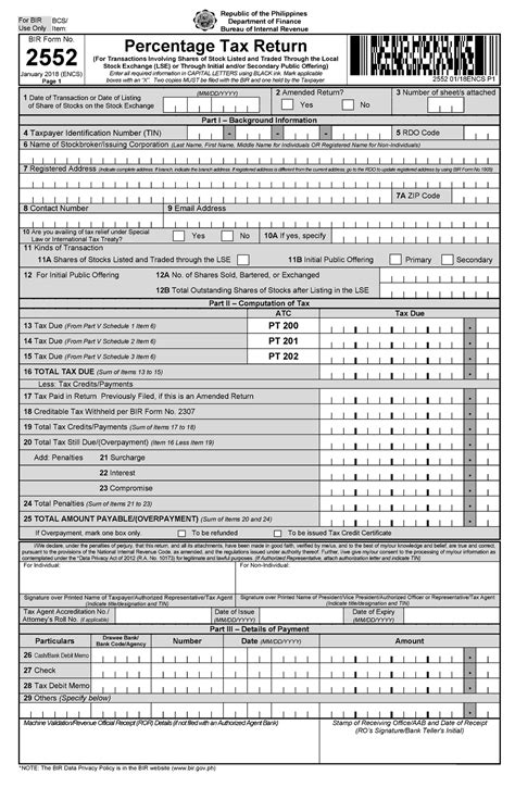 BIR Forms .